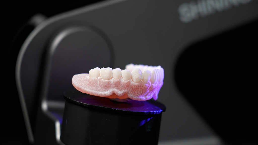 The full denture scan process
