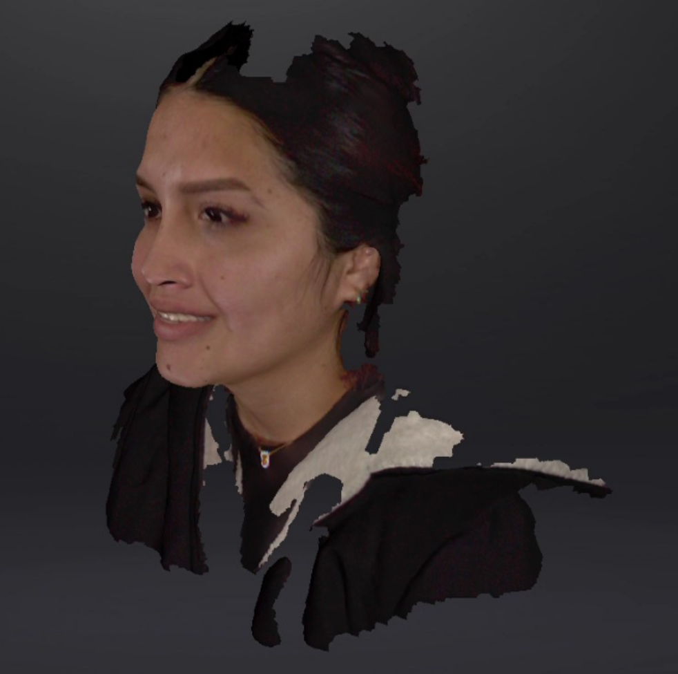 The face scan data captured by MetiSmile